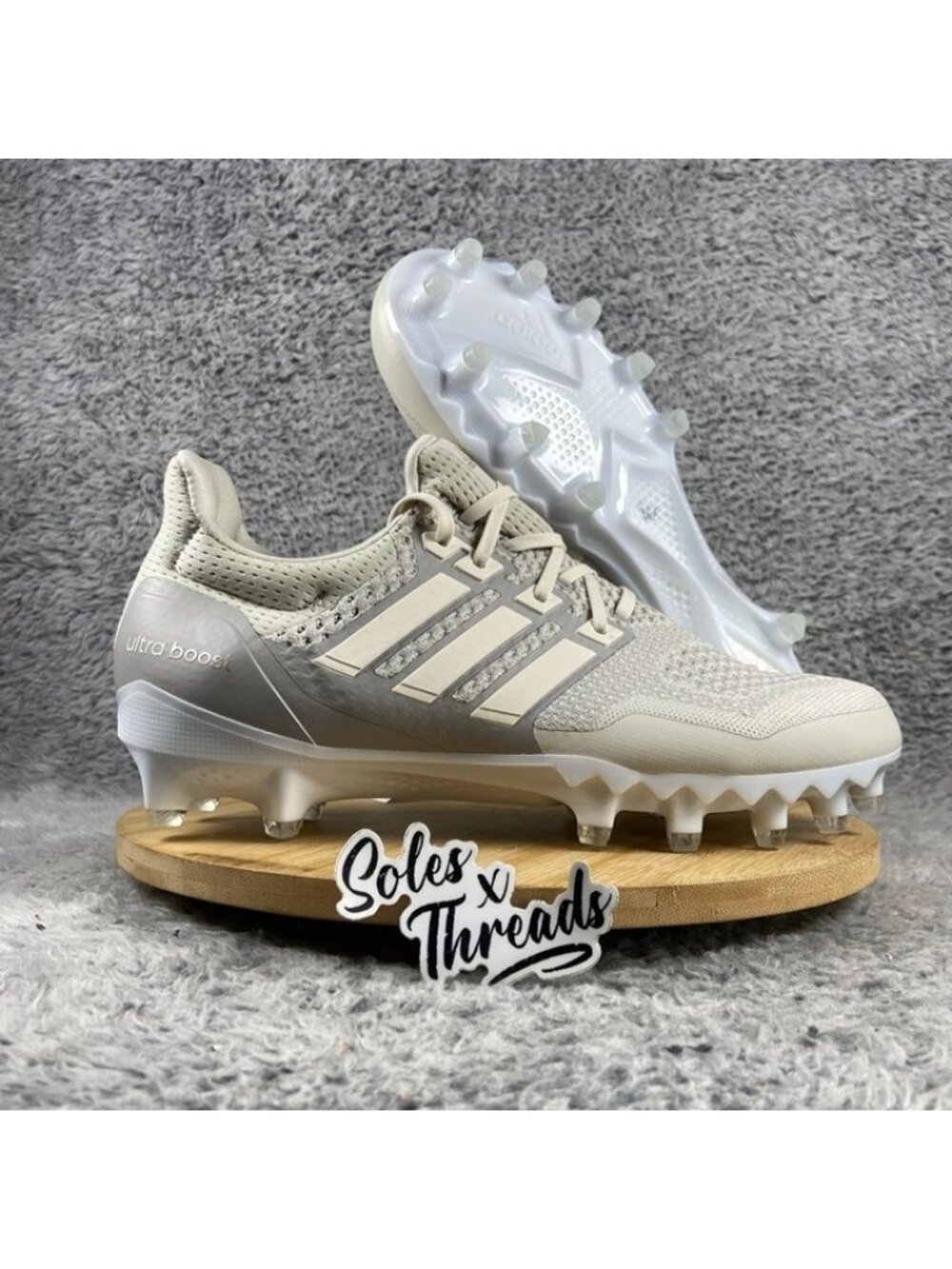 Adidas UltraBoost Football Cleats Size 9 Men White Granite JP7409